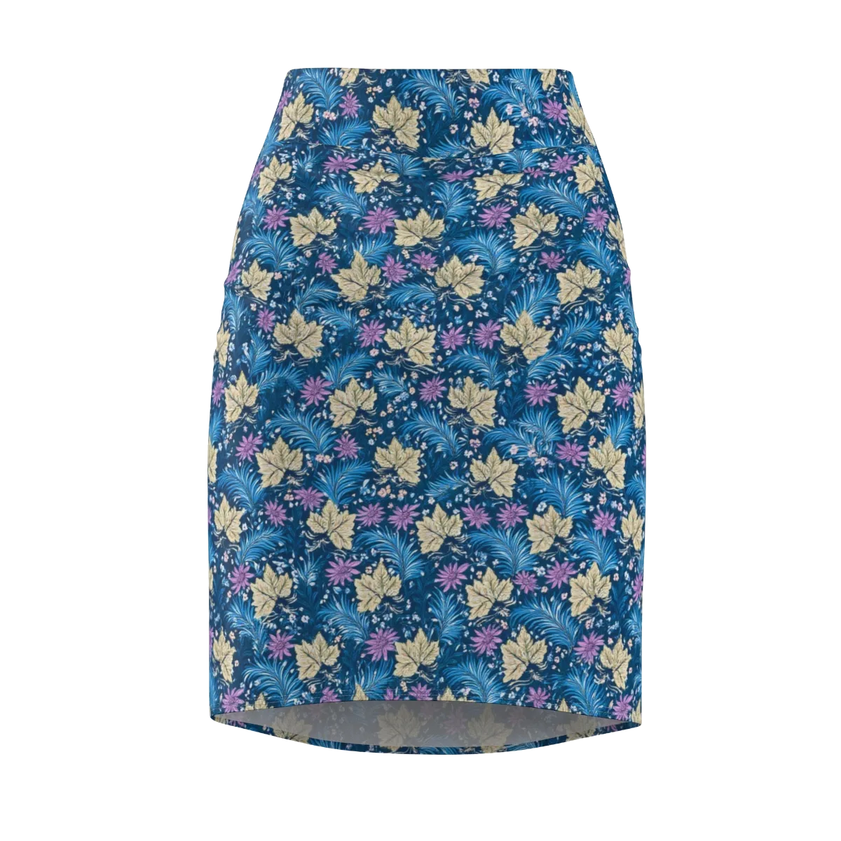 Midnight Meadow on Pencil Skirt — Front