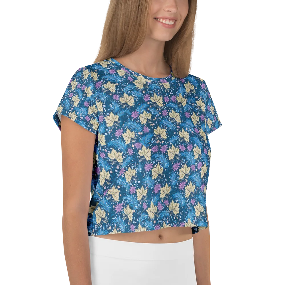 Midnight Meadow on Crop Tee — Right