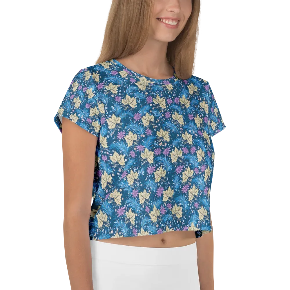 Midnight Meadow on Crop Tee — Right