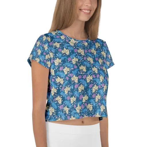 Midnight Meadow on a Crop Tee