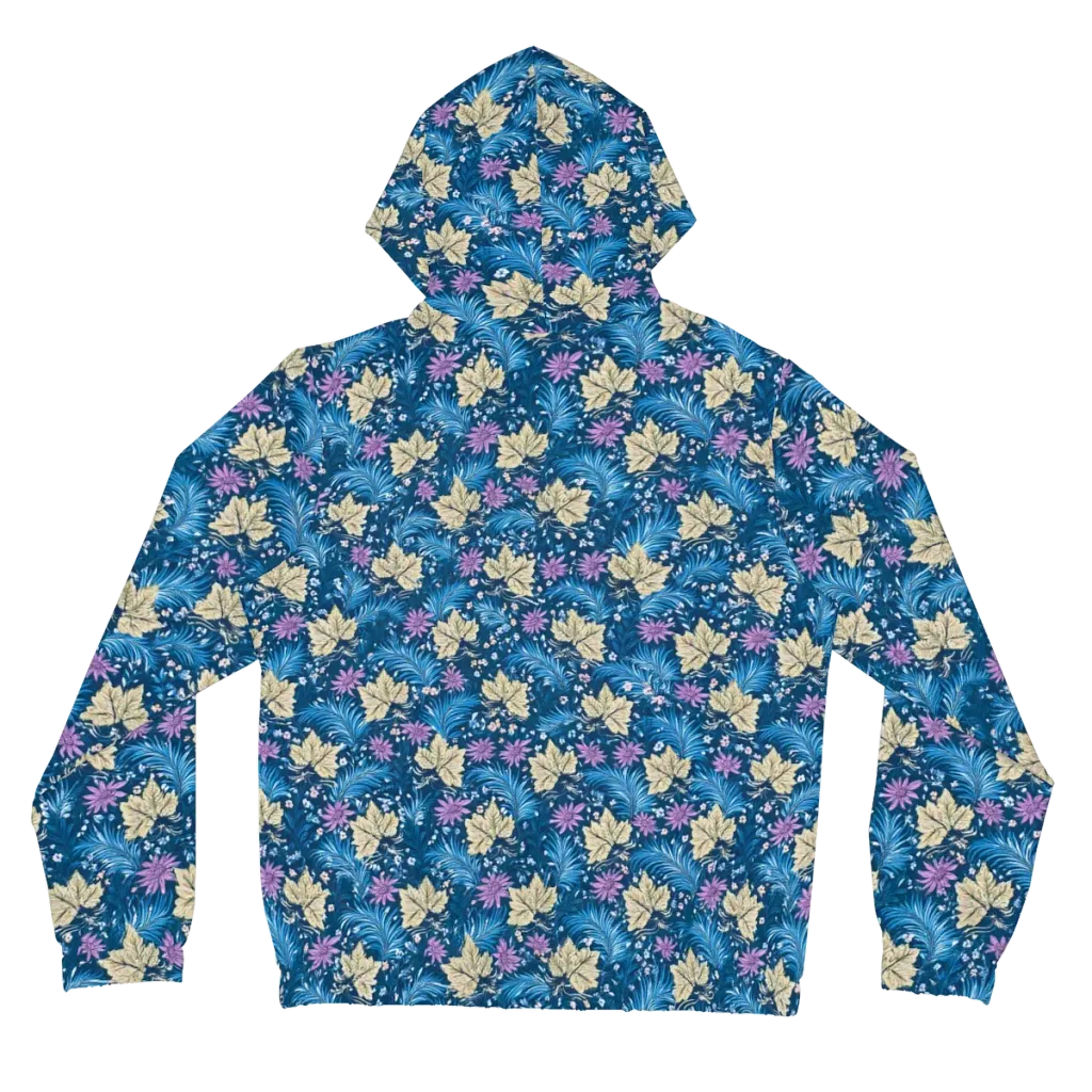Midnight Meadow on Women's Full-Zip Hoodie — Back