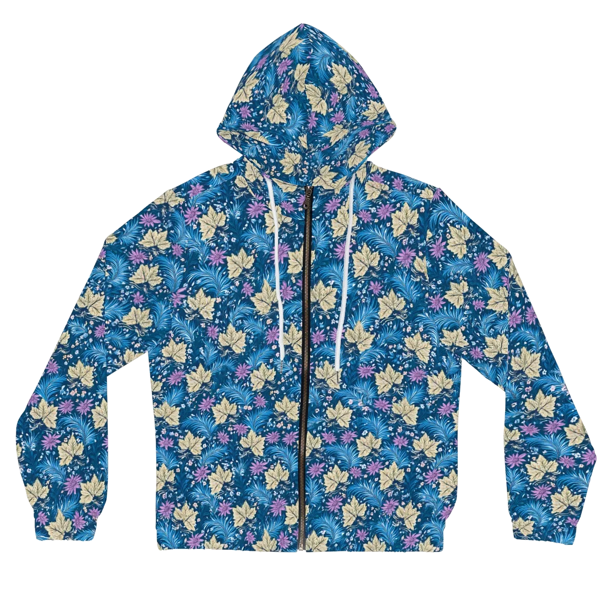 Midnight Meadow on Women's Full-Zip Hoodie — Front