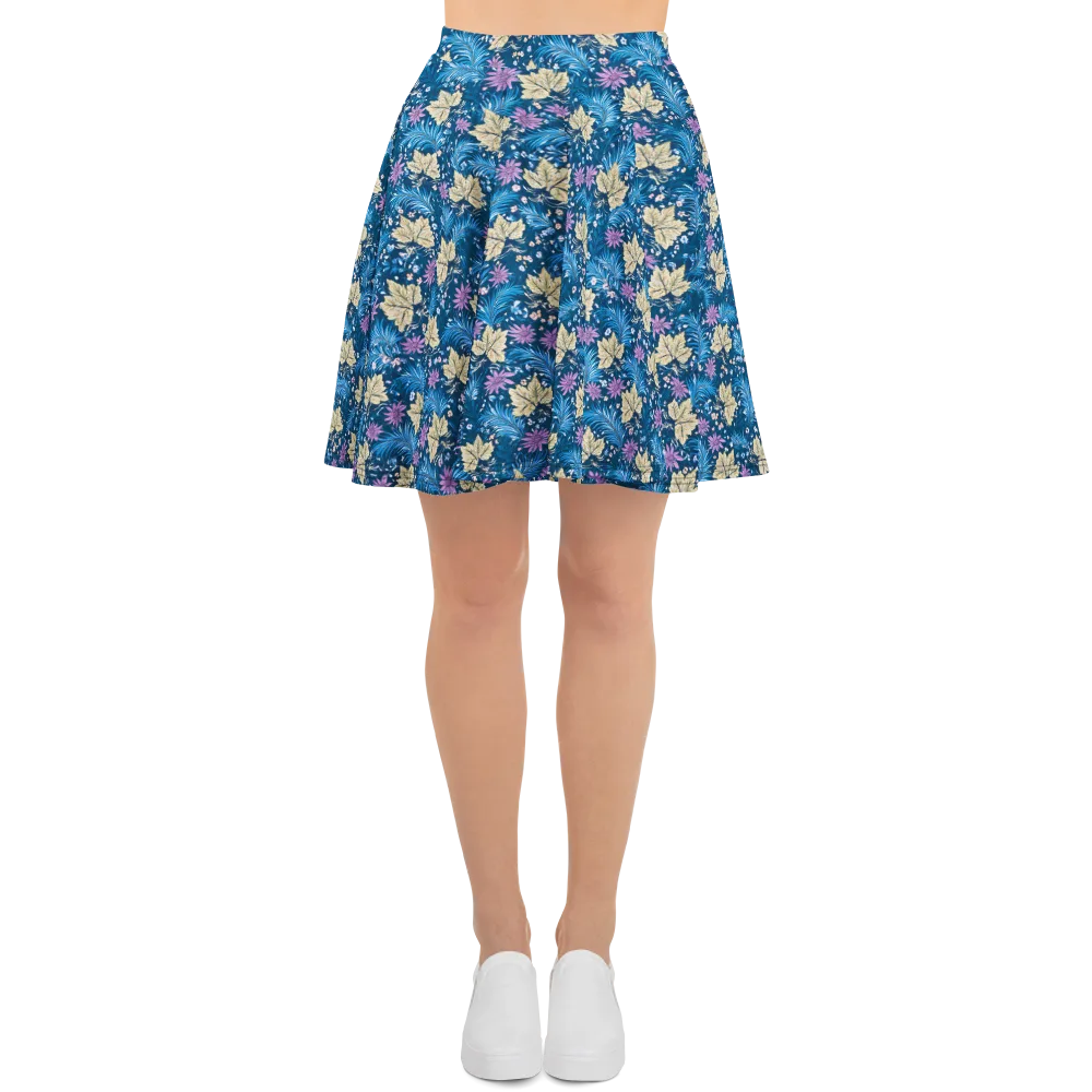 Midnight Meadow on Skater Skirt — Front