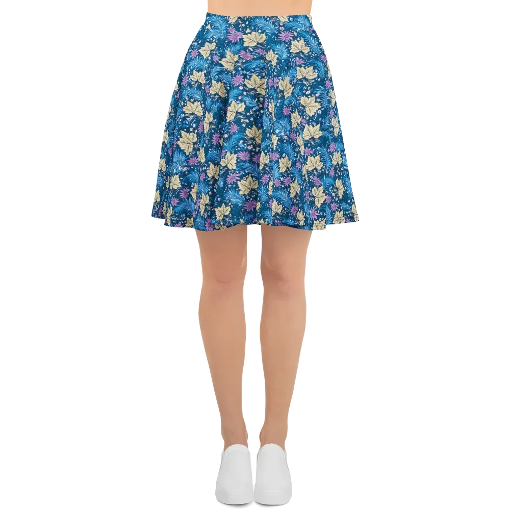 Midnight Meadow on Skater Skirt — Front