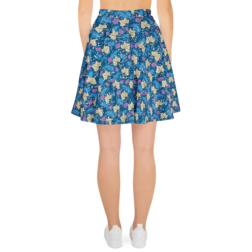 Midnight Meadow on Skater Skirt — Back