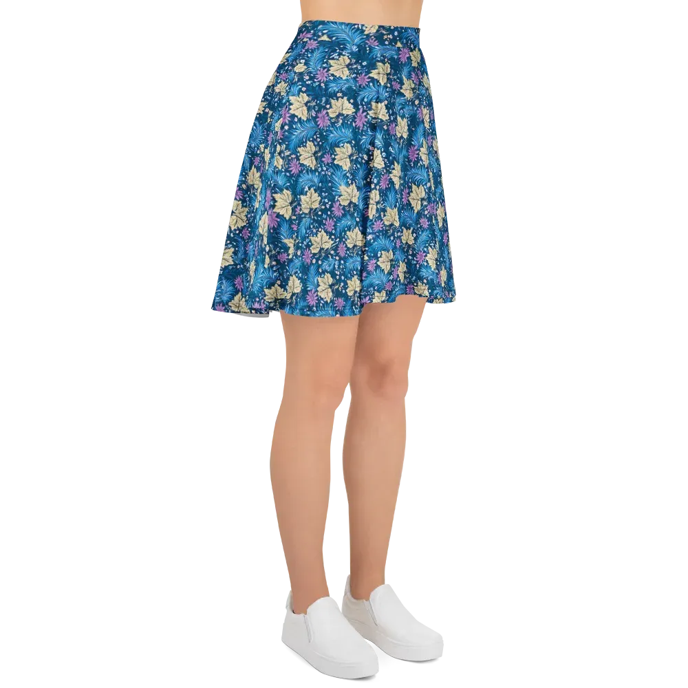 Midnight Meadow on Skater Skirt — Right
