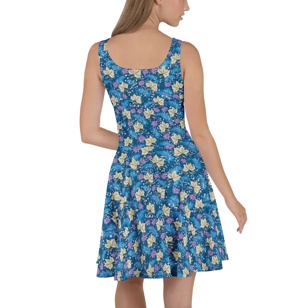 Midnight Meadow on Skater Dress — Back