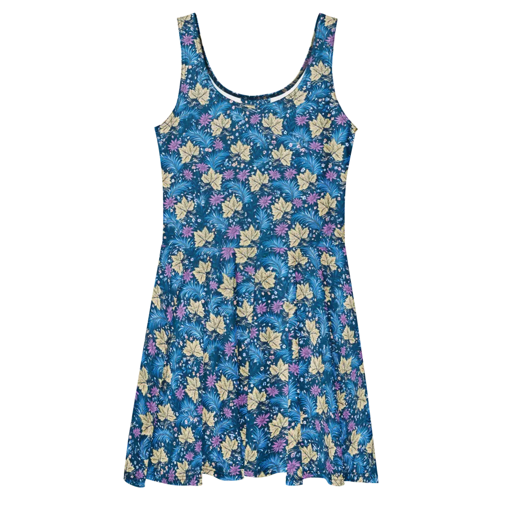 Midnight Meadow on Skater Dress — Front