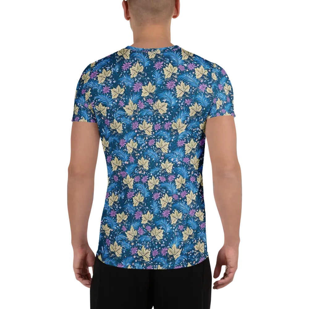 Midnight Meadow on Men's Athletic T-Shirt — Back