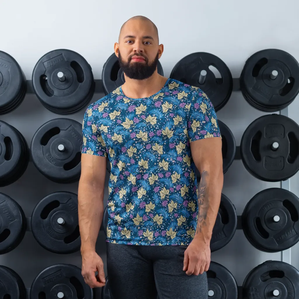 Midnight Meadow on Men's Athletic T-Shirt — Front