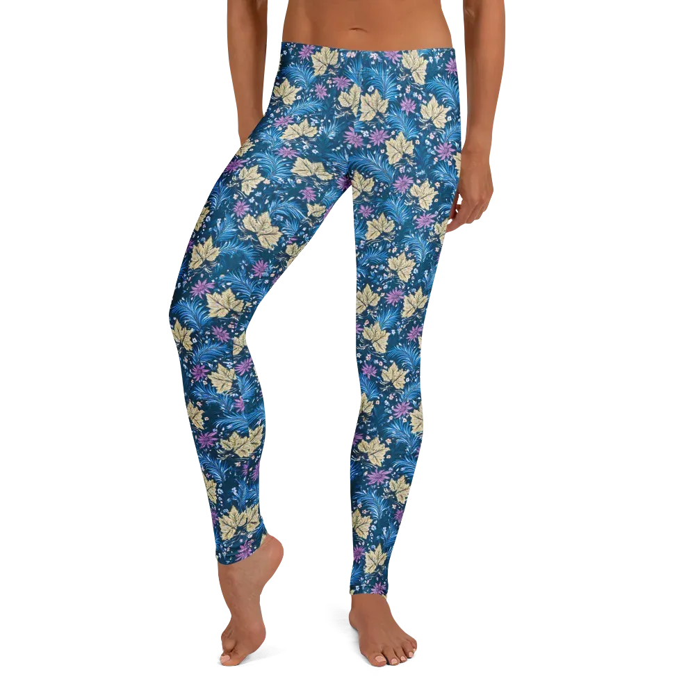 Midnight Meadow on Leggings — Front