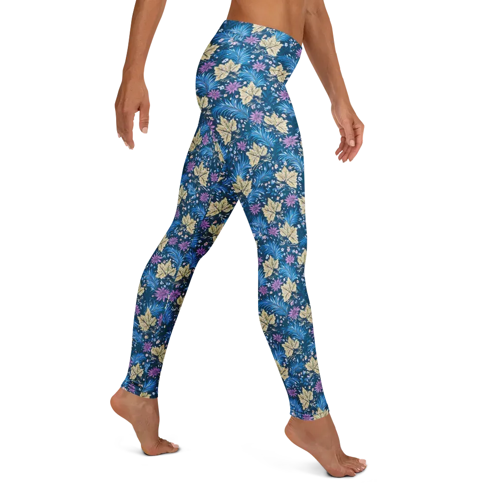 Midnight Meadow on Leggings — Right