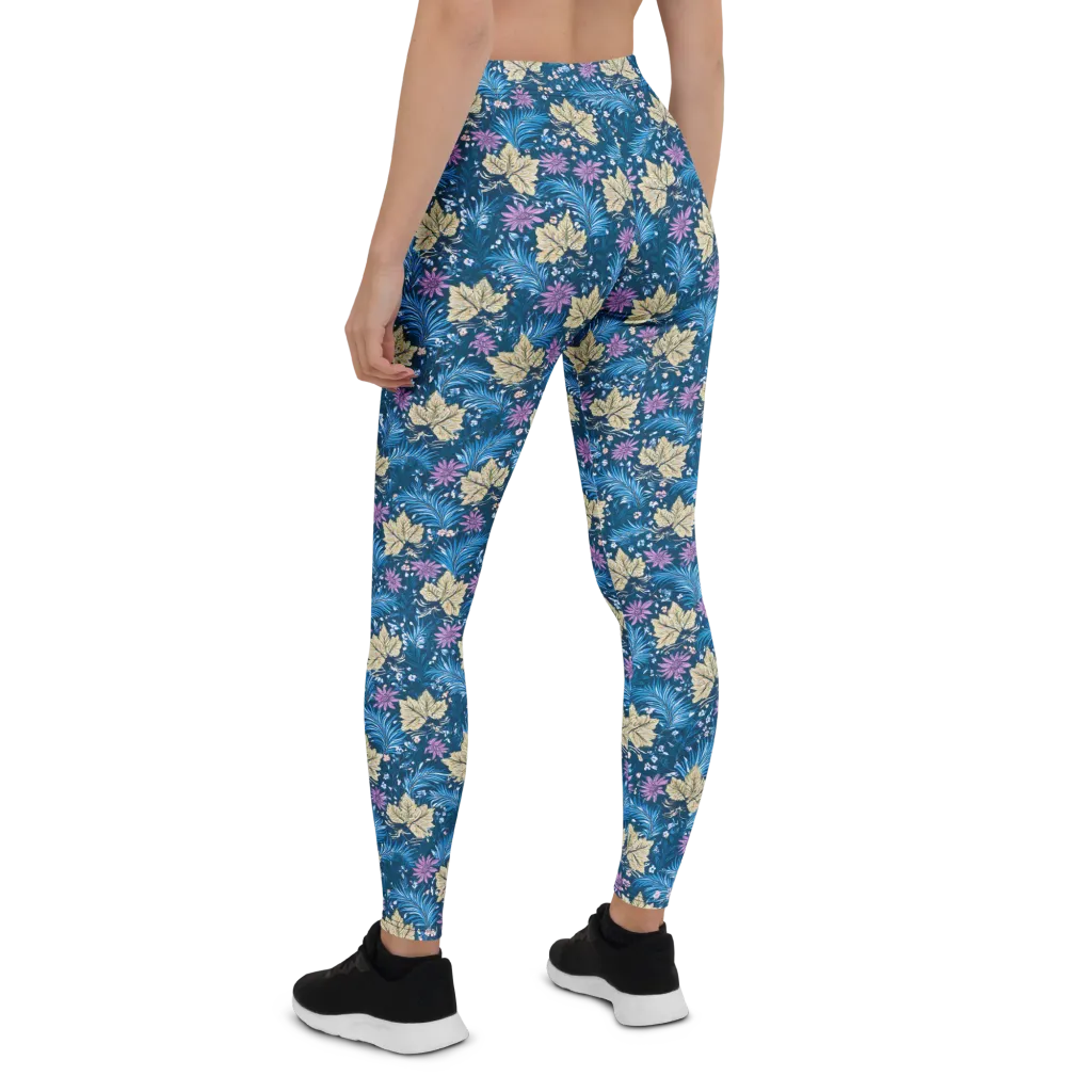 Midnight Meadow on Leggings — Back