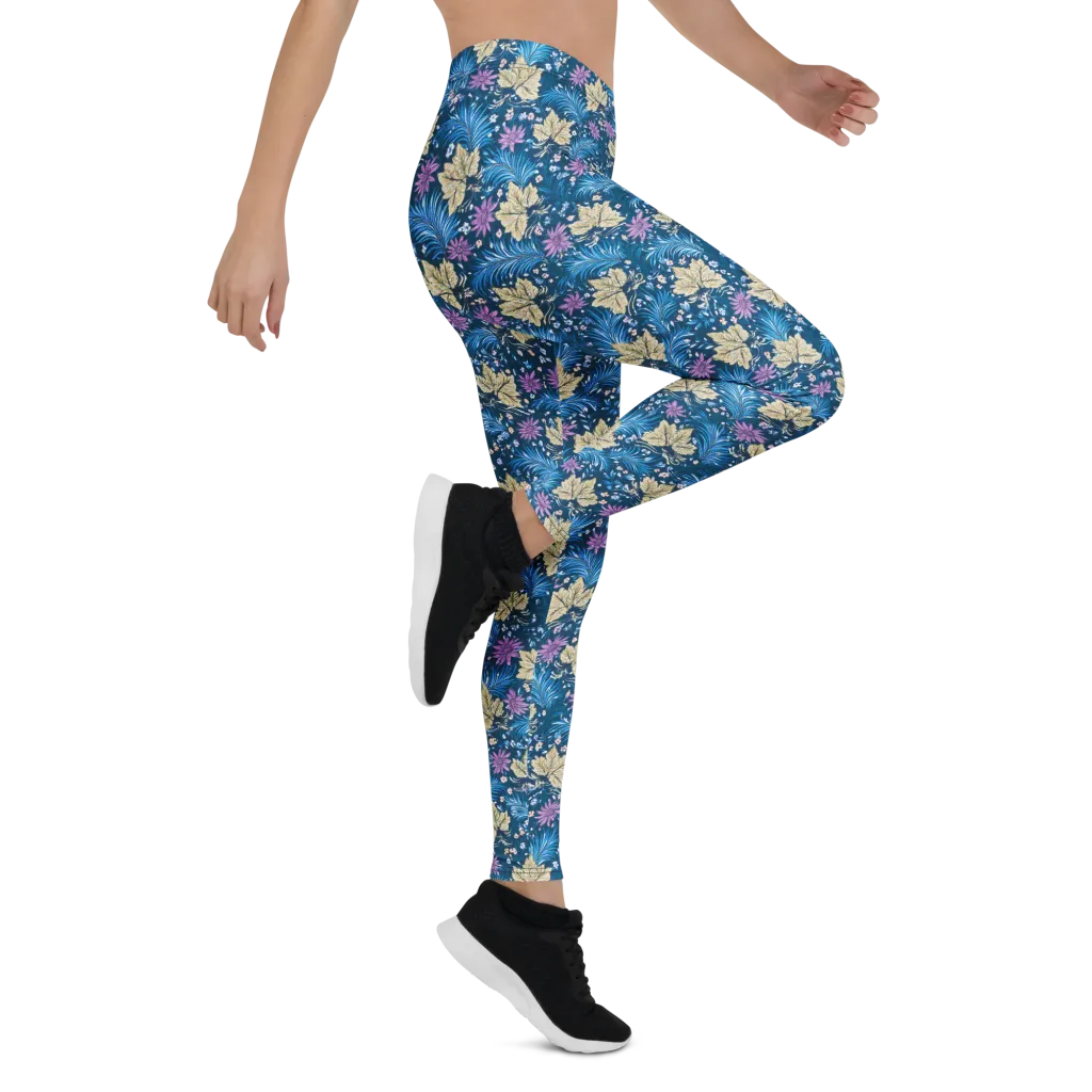 Midnight Meadow on Leggings — Right