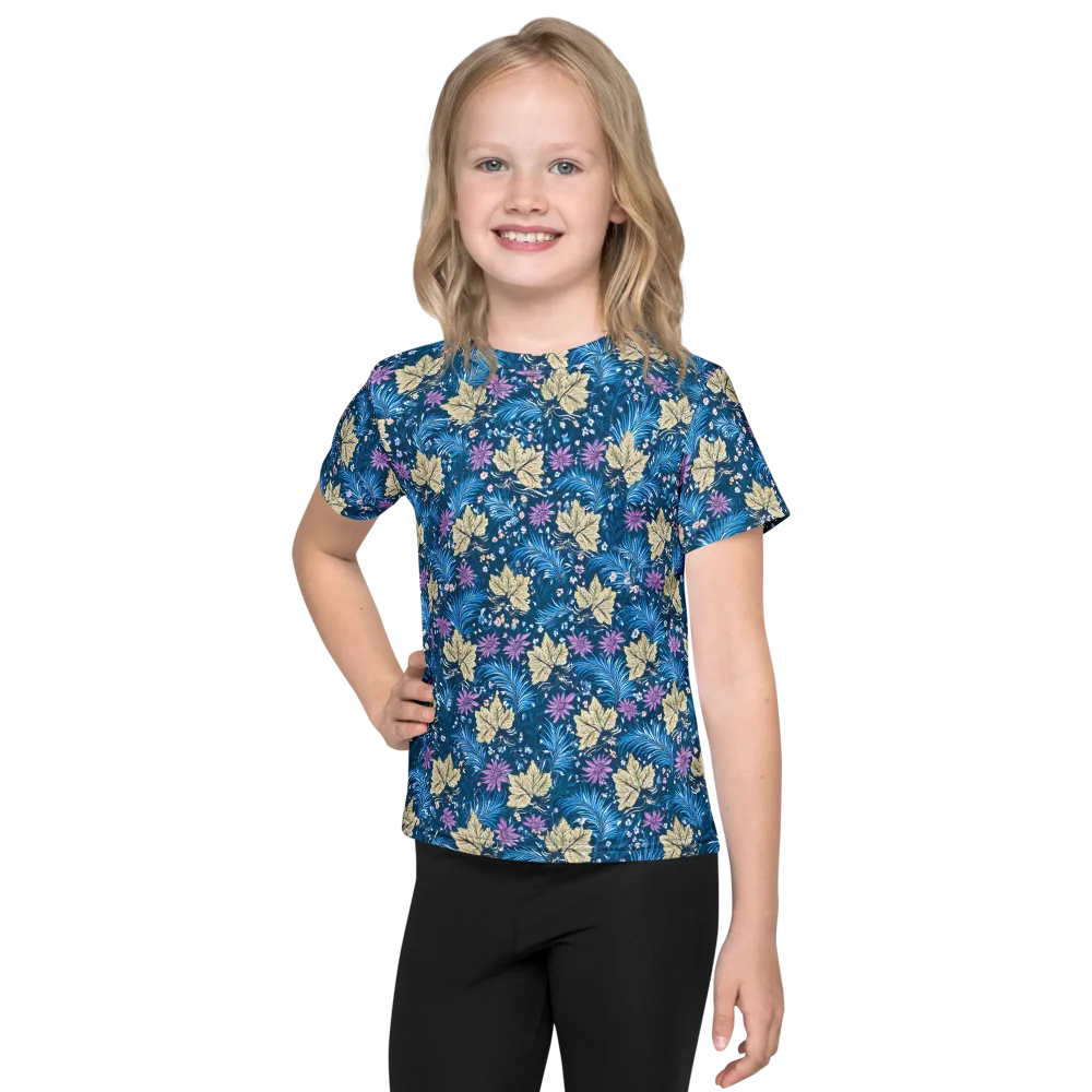 Midnight Meadow on Kids Crew Neck T-Shirt — Front