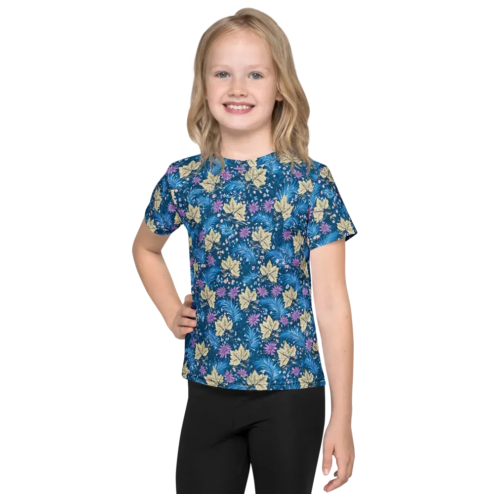 Midnight Meadow on Kids Crew Neck T-Shirt — Front