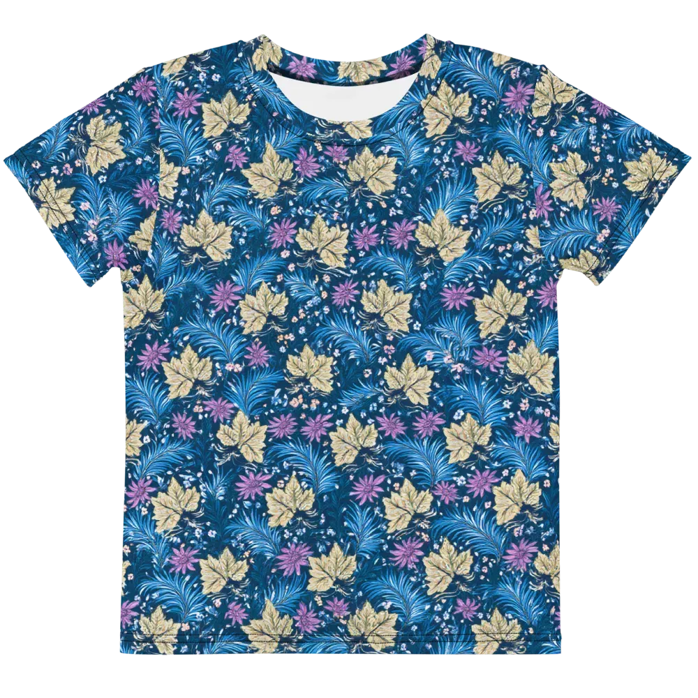 Midnight Meadow on Kids Crew Neck T-Shirt — Front