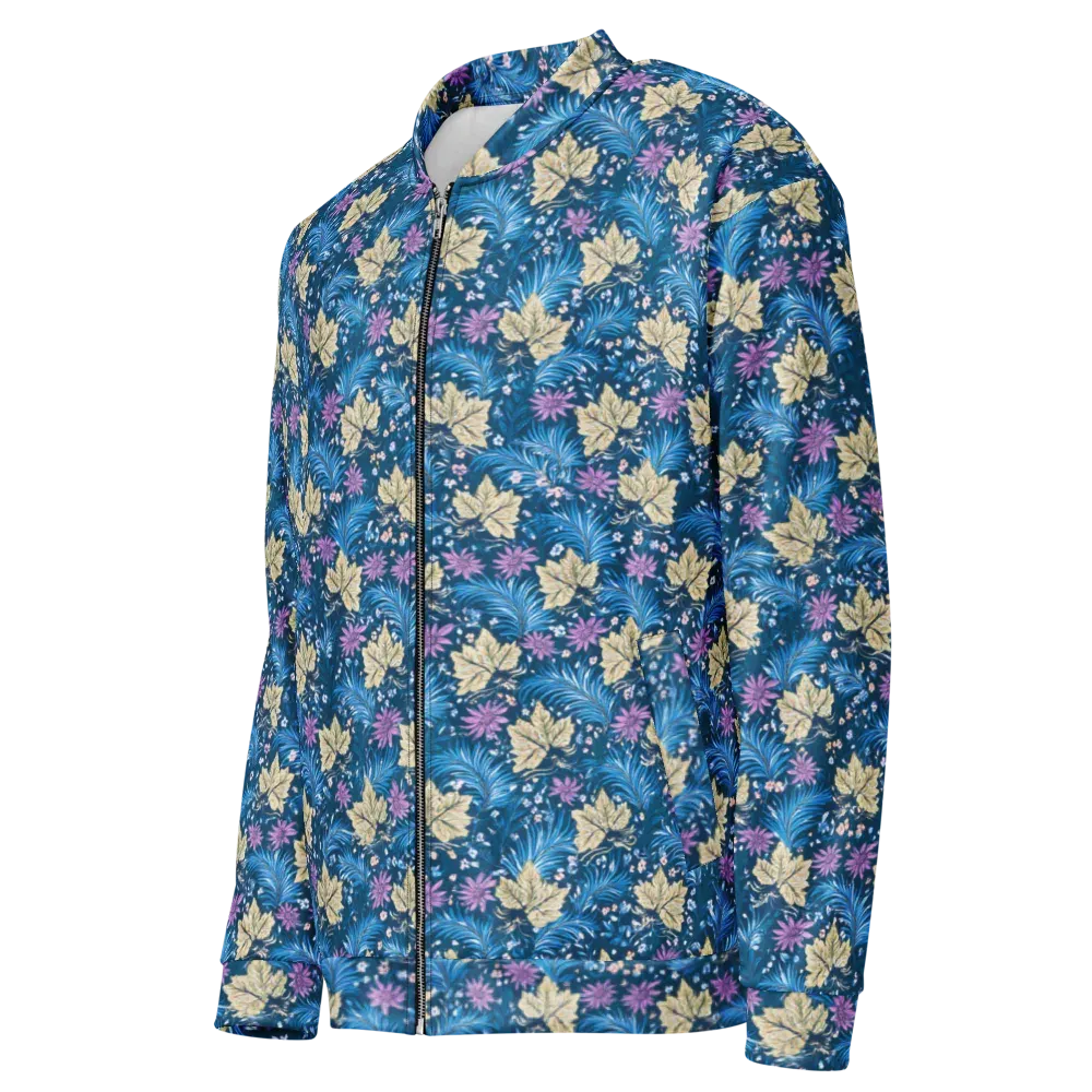 Midnight Meadow on Bomber Jacket — Left Front