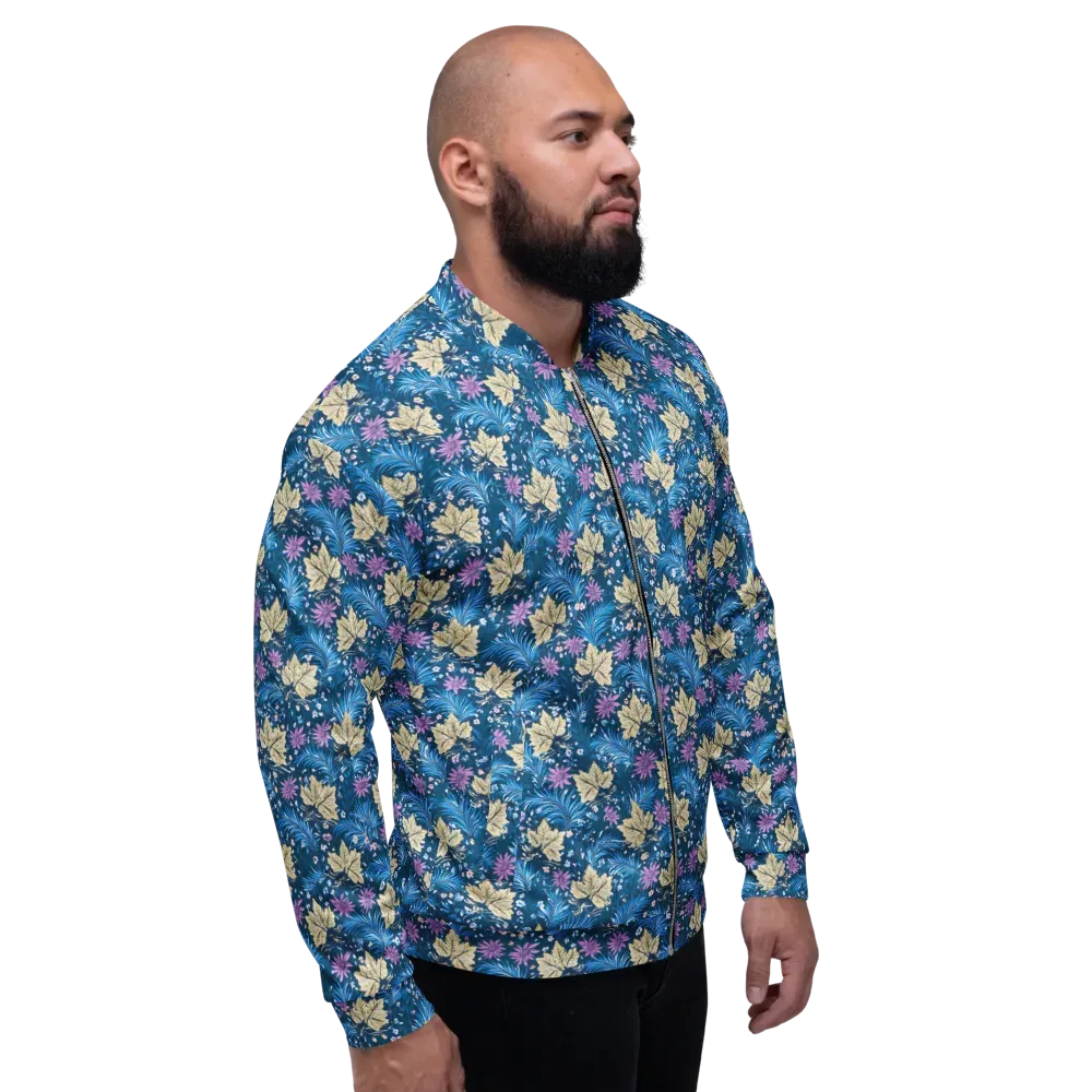 Midnight Meadow on Bomber Jacket — Right
