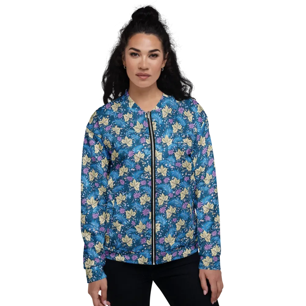 Midnight Meadow on Bomber Jacket — Front