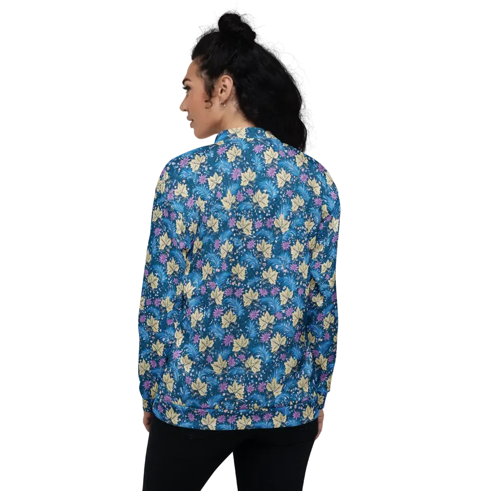 Midnight Meadow on Bomber Jacket — Back