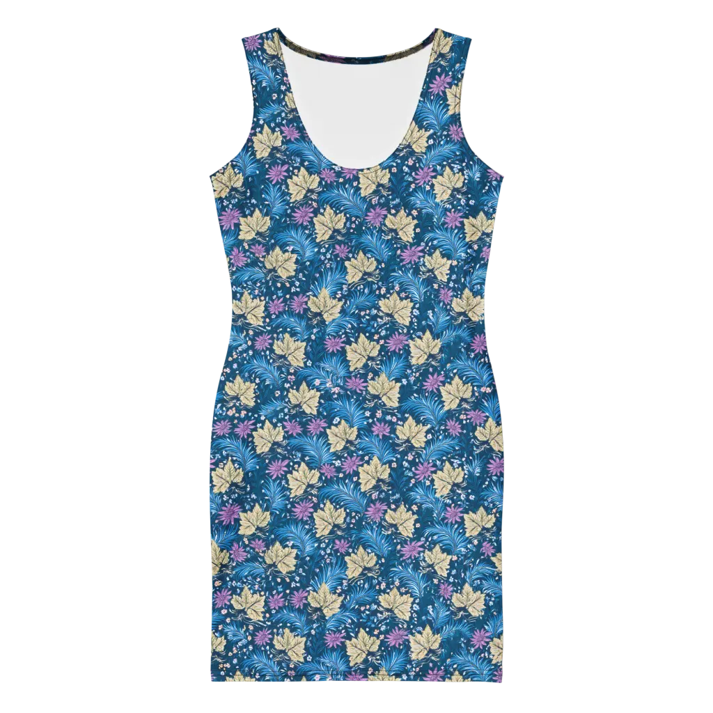 Midnight Meadow on Bodycon Dress — Front