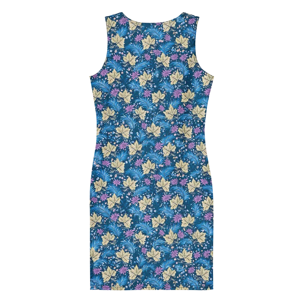 Midnight Meadow on Bodycon Dress — Back