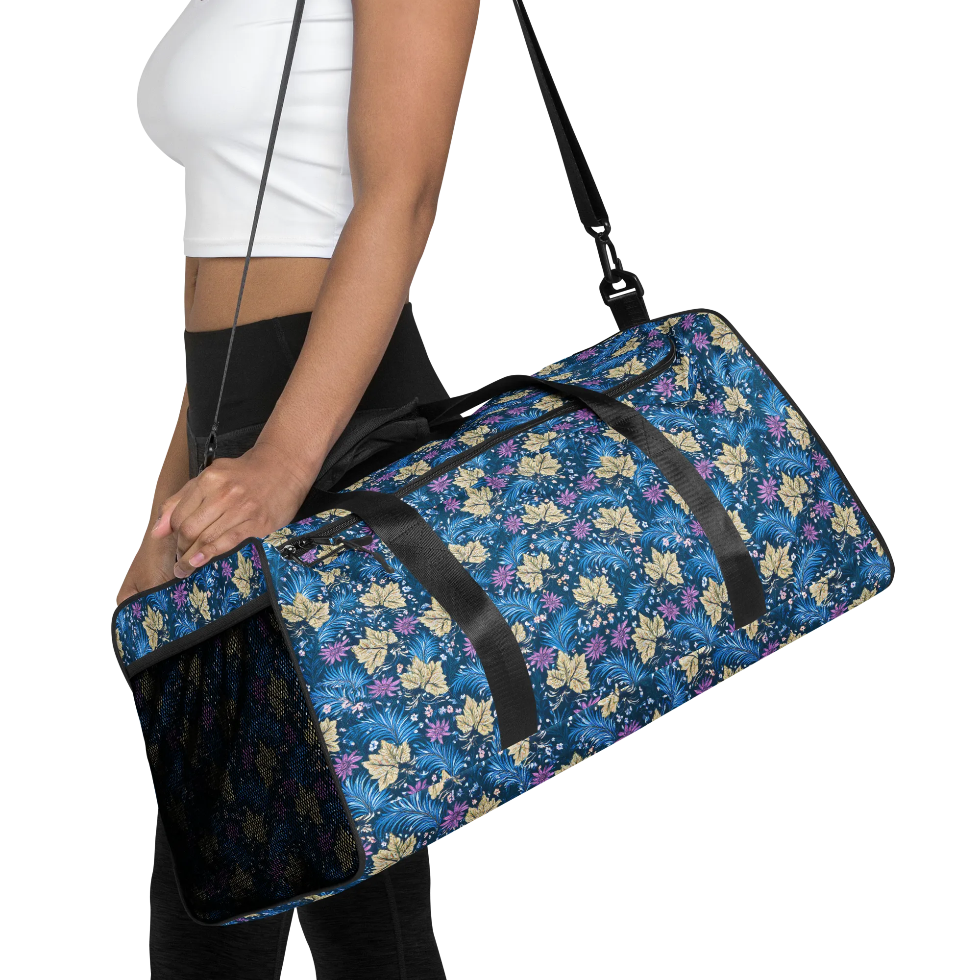 Midnight Meadow on Duffle Bag — Front