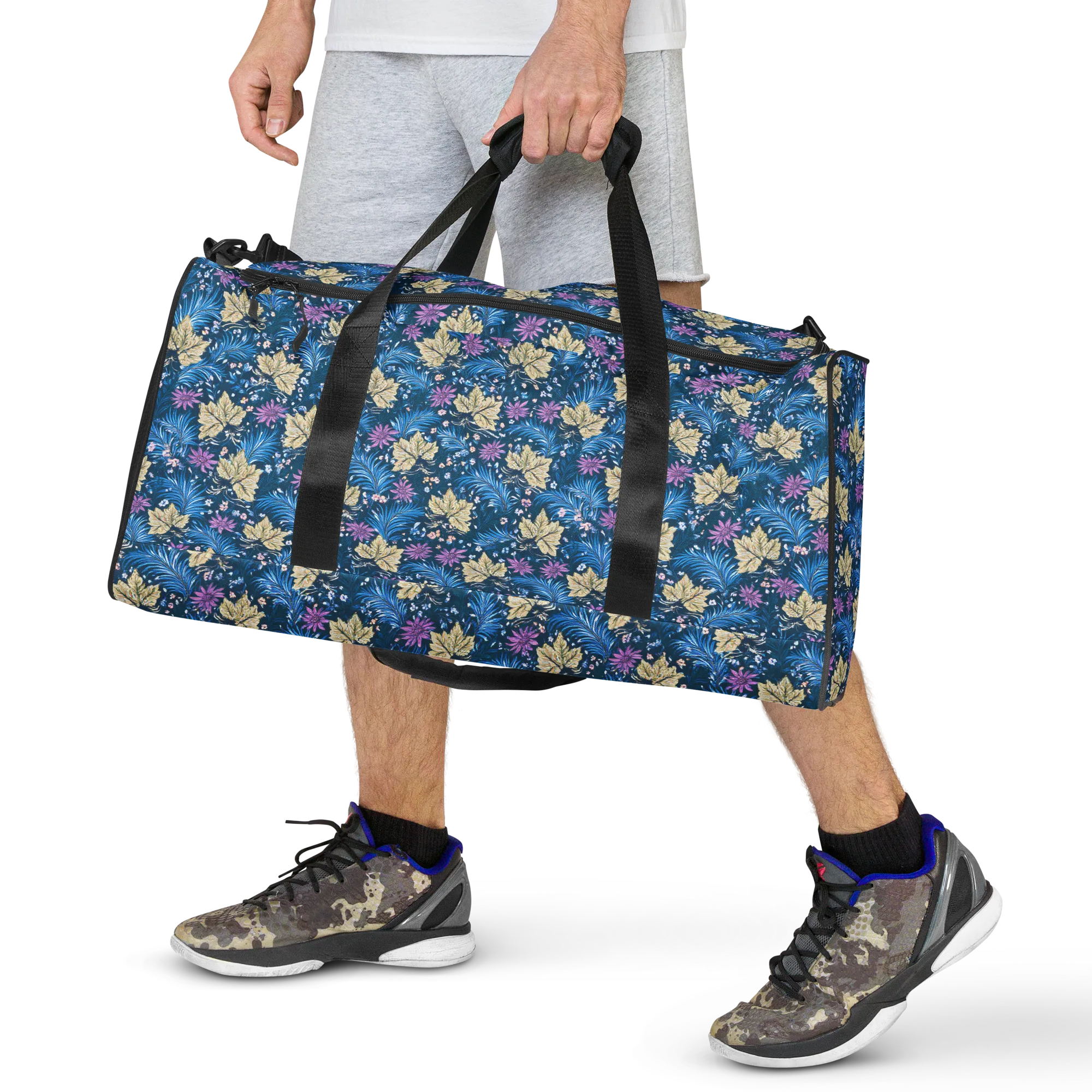 Midnight Meadow on Duffle Bag — Front