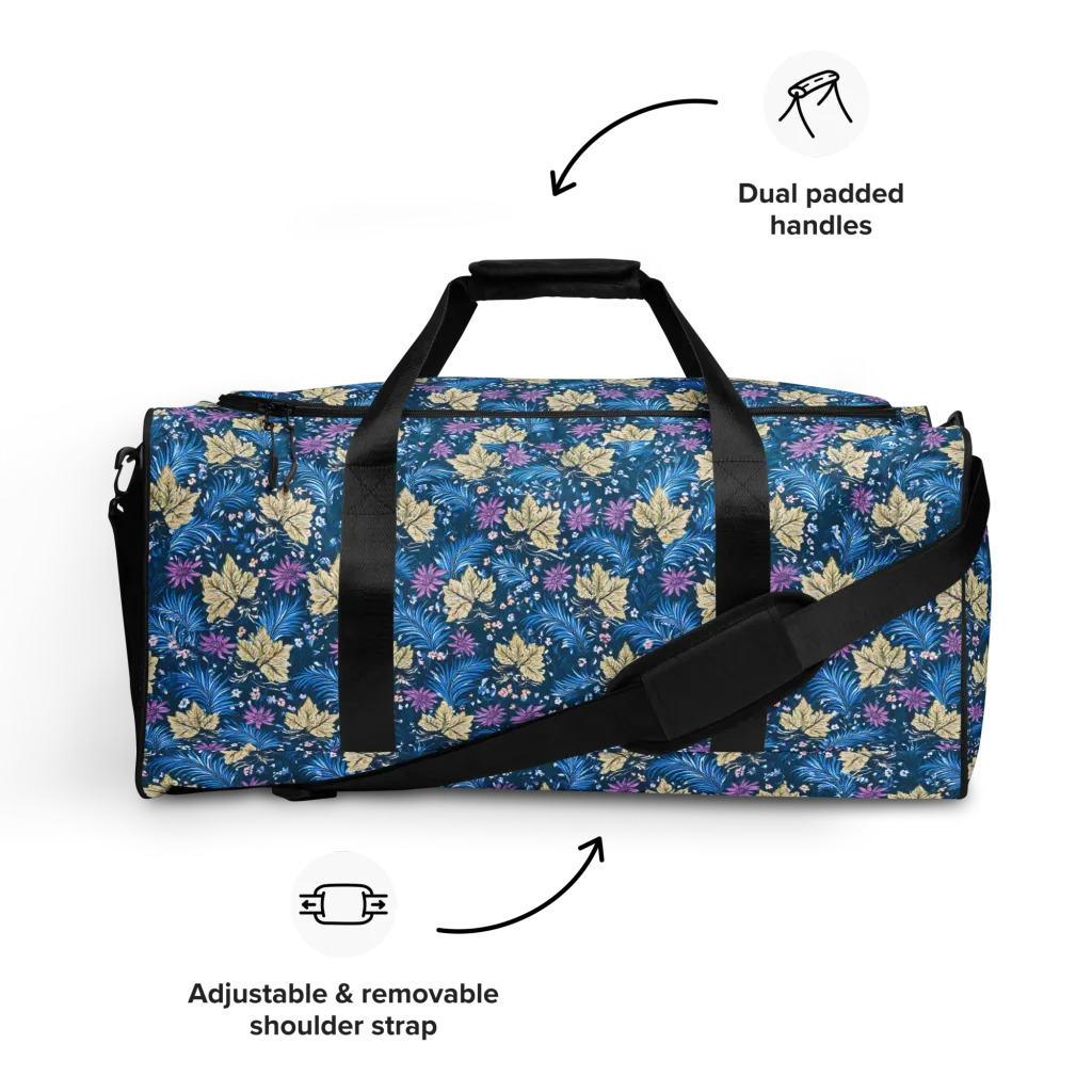 Midnight Meadow on Duffle Bag — Front