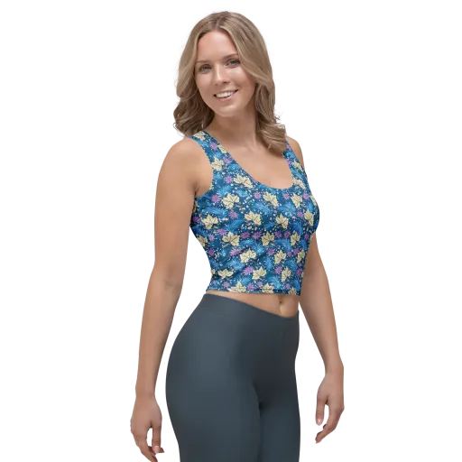 Midnight Meadow on a Crop Top