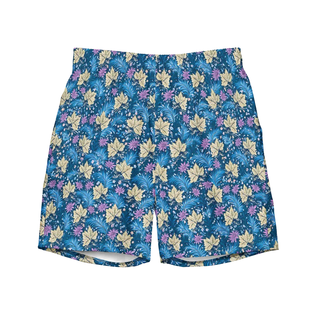 Midnight Meadow on Swim Trunks — Front