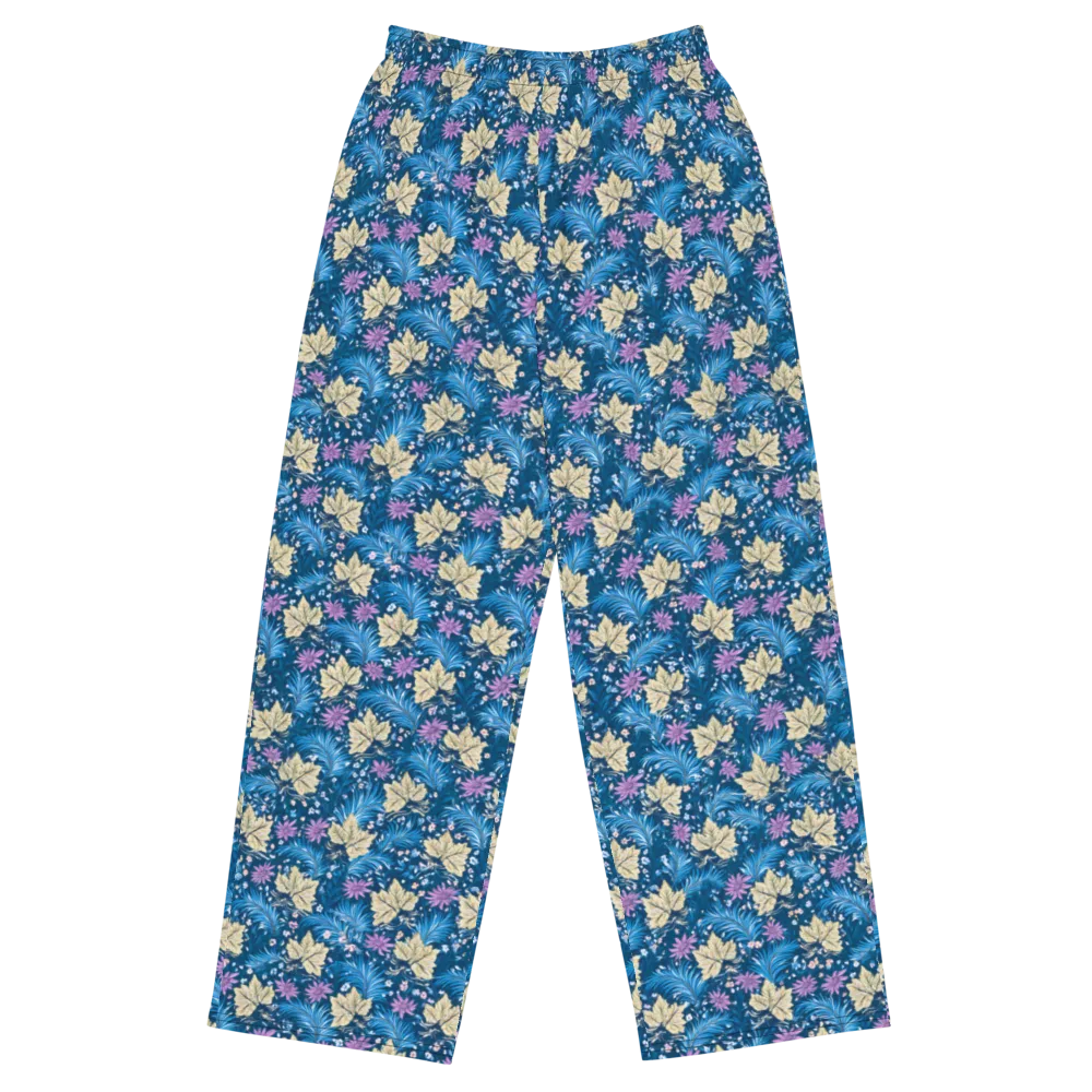 Midnight Meadow on Wide-Leg Pants — Front