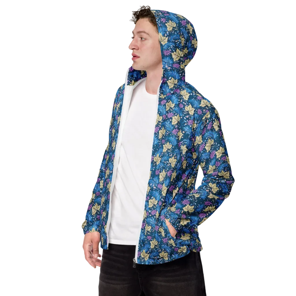 Midnight Meadow on Men's Windbreaker — Left Front