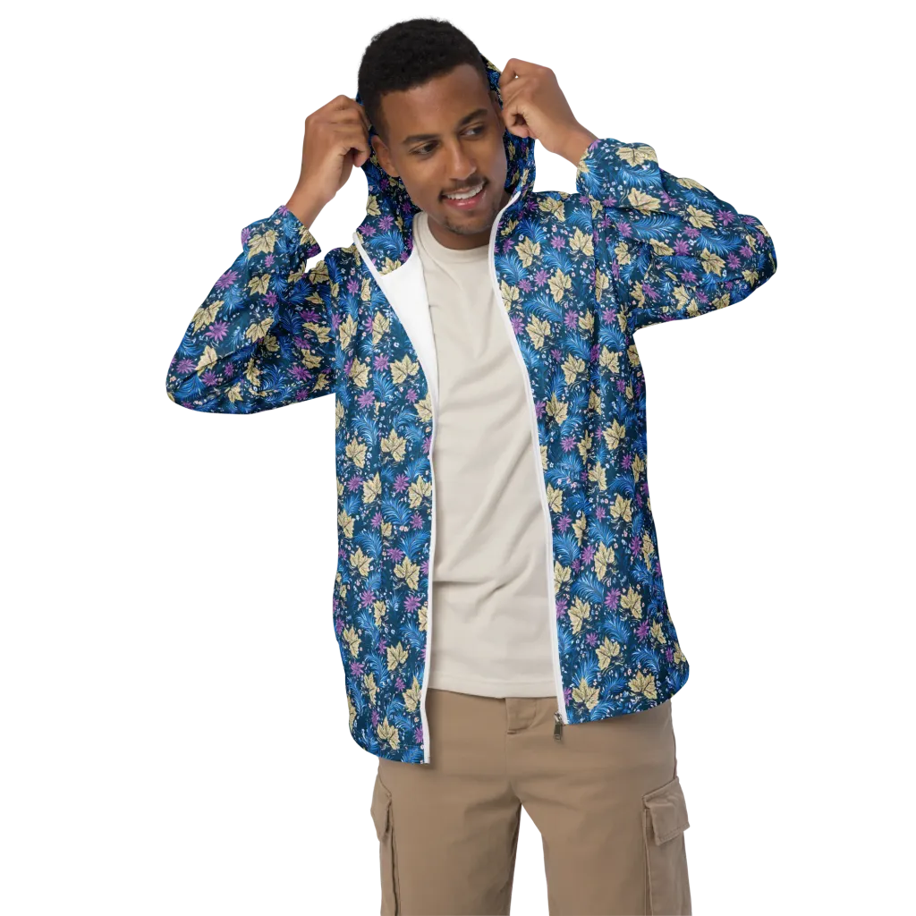 Midnight Meadow on Men's Windbreaker — Front