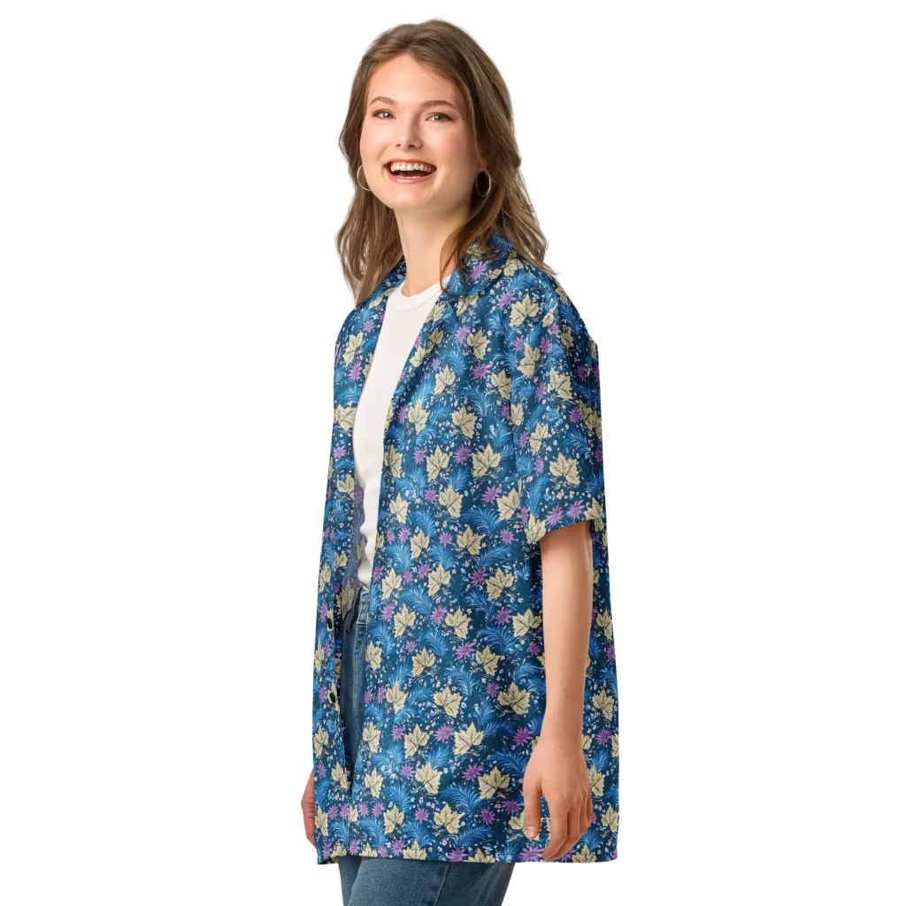 Midnight Meadow on Button Shirt — Left Front