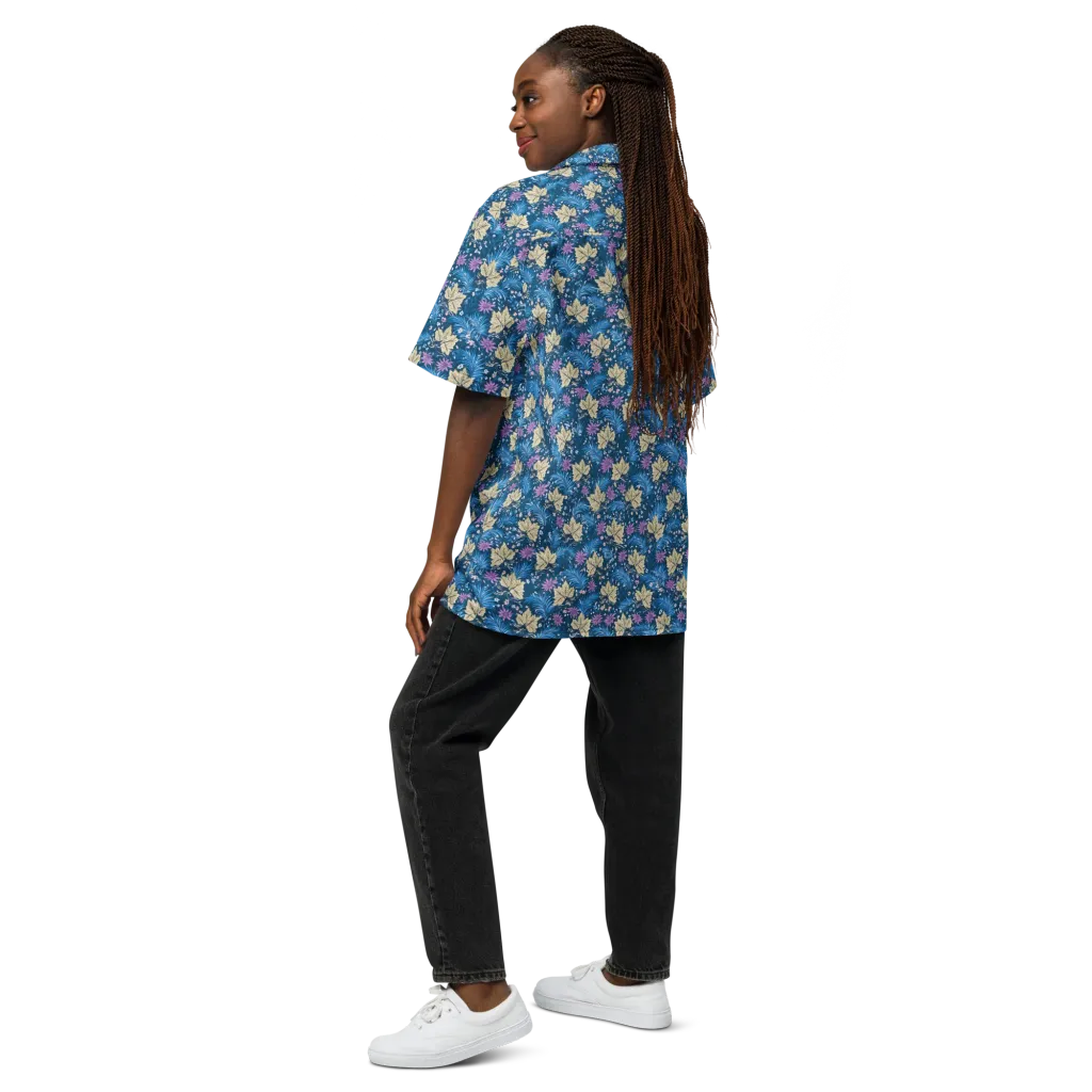 Midnight Meadow on Button Shirt — Back