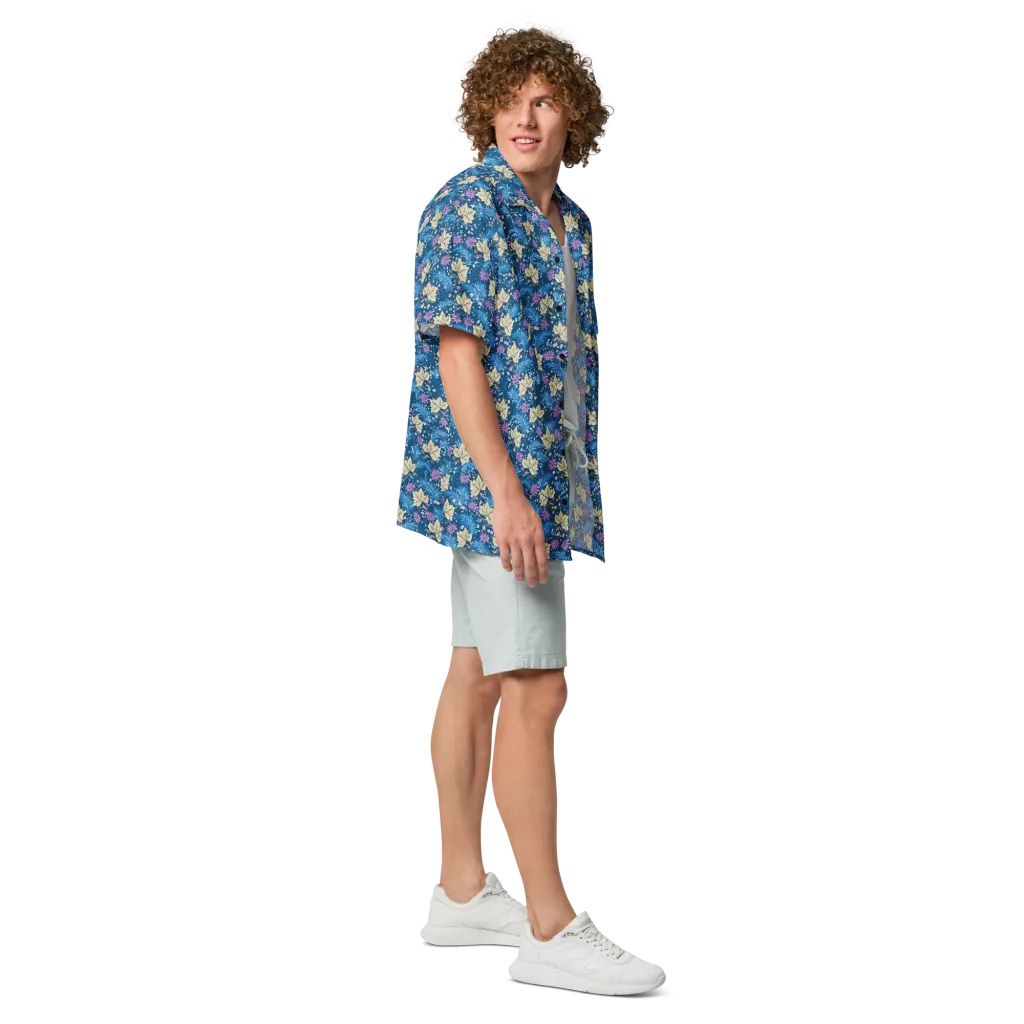Midnight Meadow on Button Shirt — Right