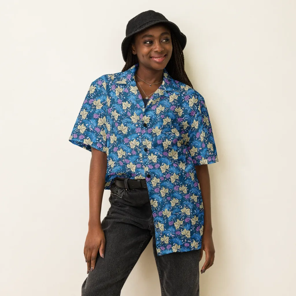 Midnight Meadow on Button Shirt — Front