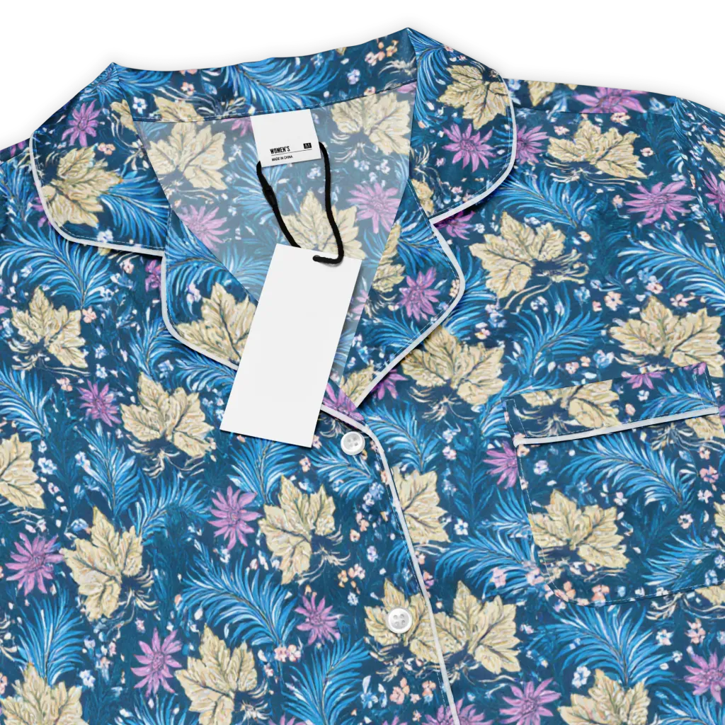 Midnight Meadow on Women's Short Sleeve Pajama Top — Product details