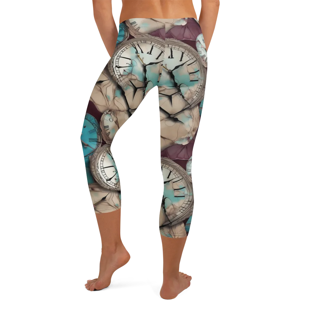 Midnight Horology on Capri Leggings — Back