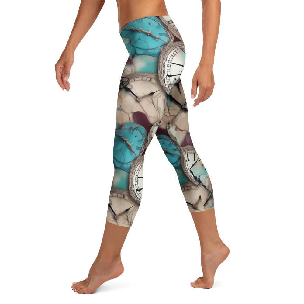 Midnight Horology on Capri Leggings — Left