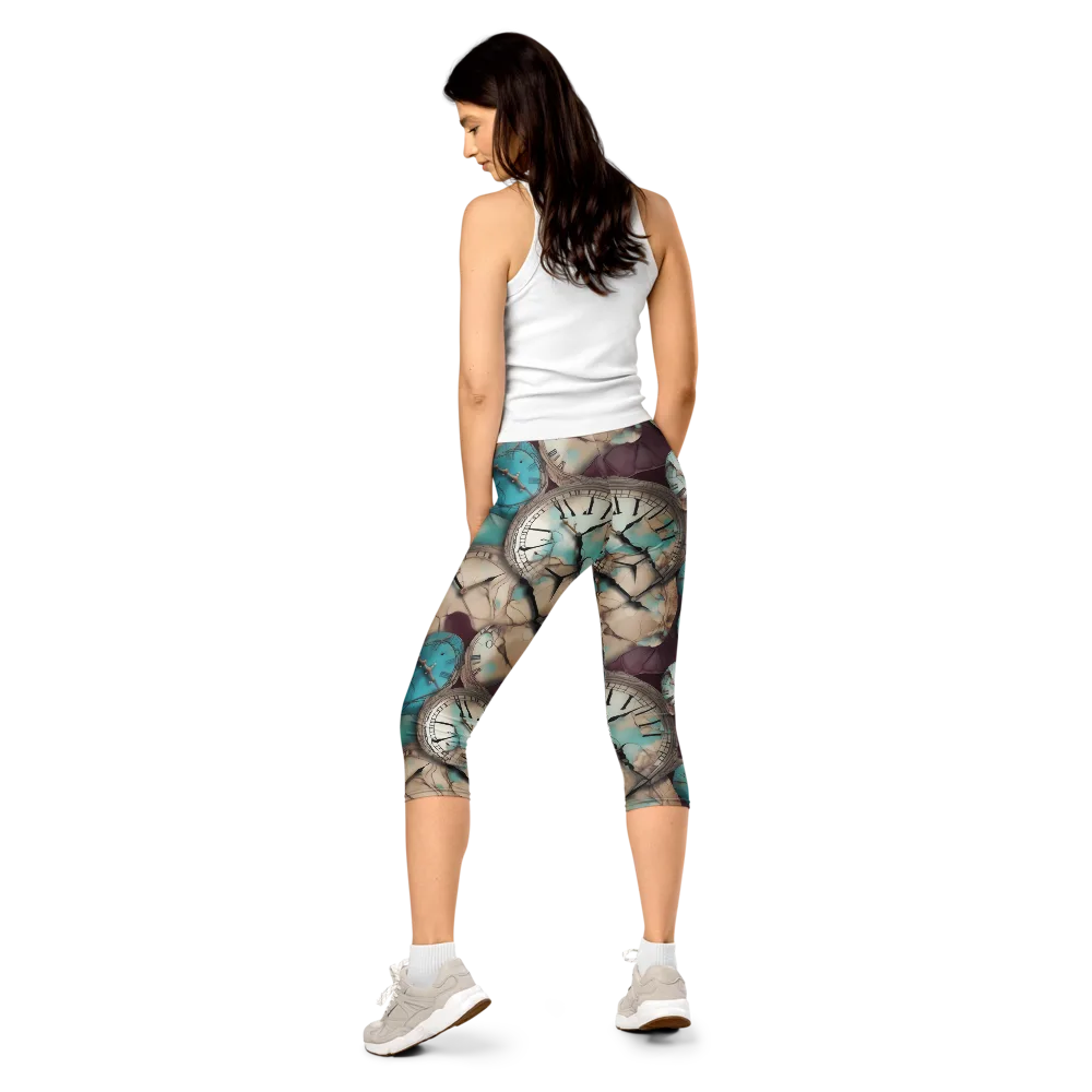 Midnight Horology on Capri Leggings — Back