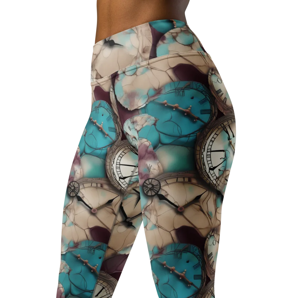 Midnight Horology on Yoga Leggings — Left Front