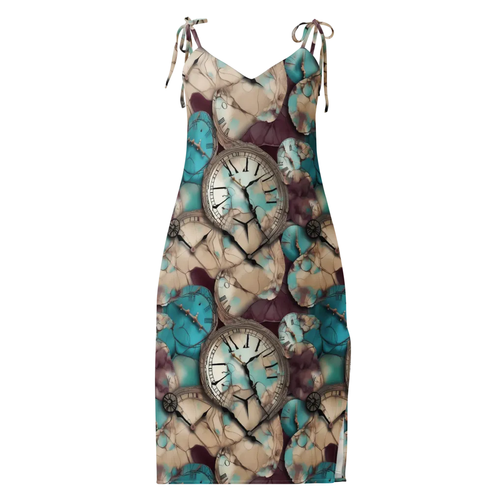 Midnight Horology on Slip Dress — Front