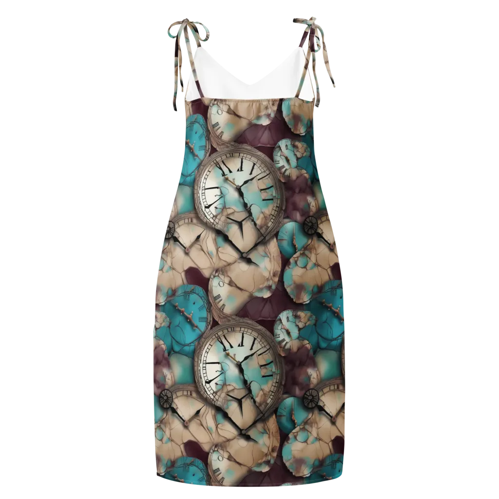 Midnight Horology on Slip Dress — Back