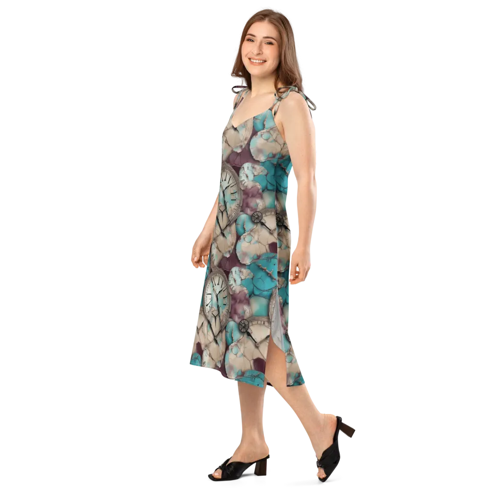 Midnight Horology on Slip Dress — Left Front
