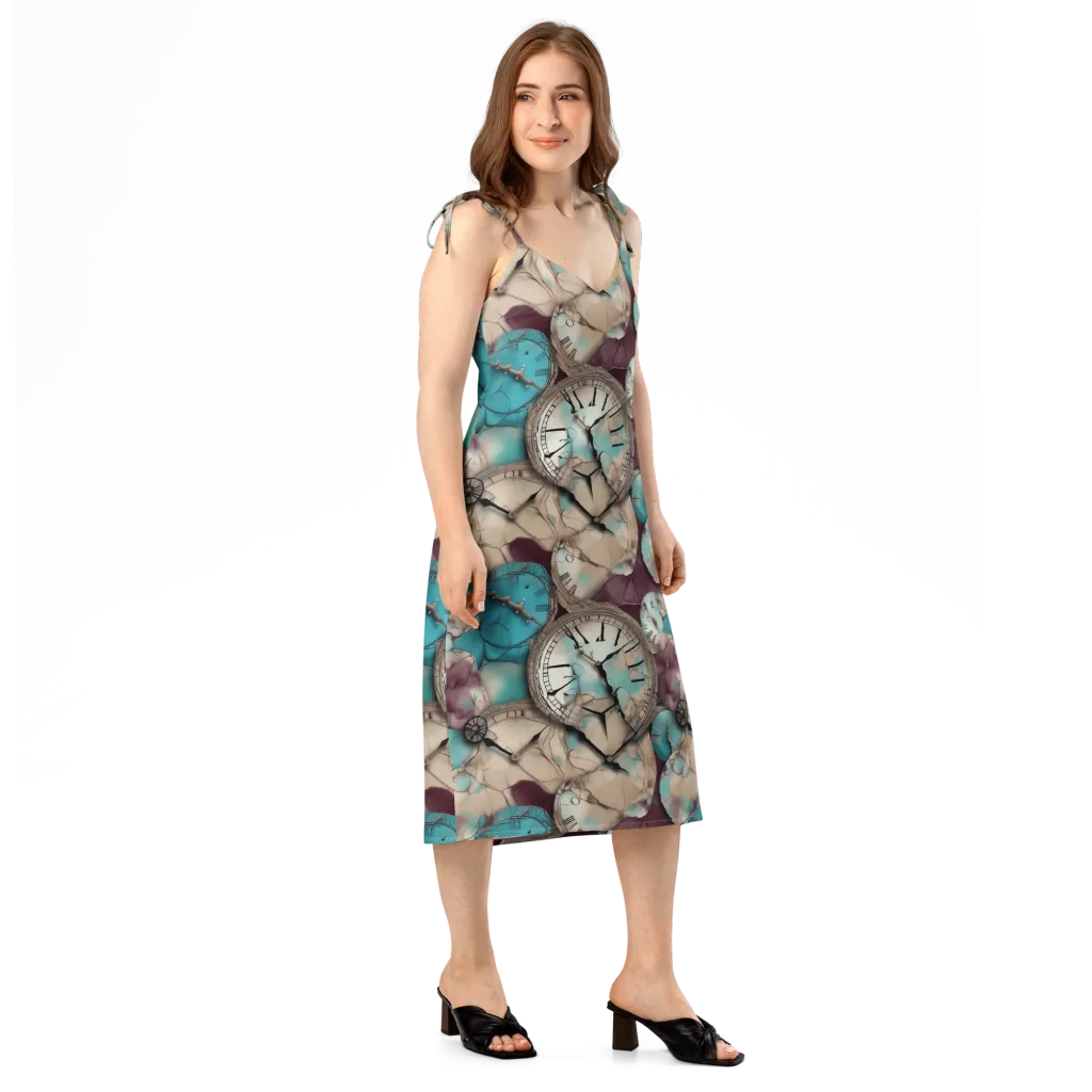 Midnight Horology on Slip Dress — Right Front