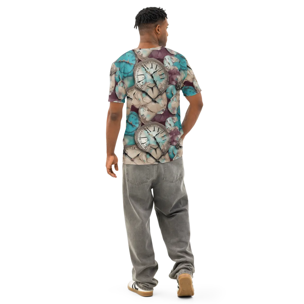 Midnight Horology on Men's Cotton Crew Neck T-Shirt — Back