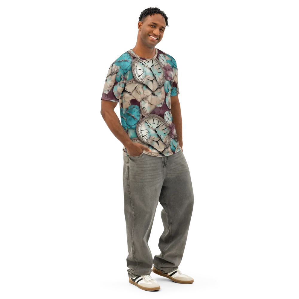 Midnight Horology on Men's Cotton Crew Neck T-Shirt — Right Front